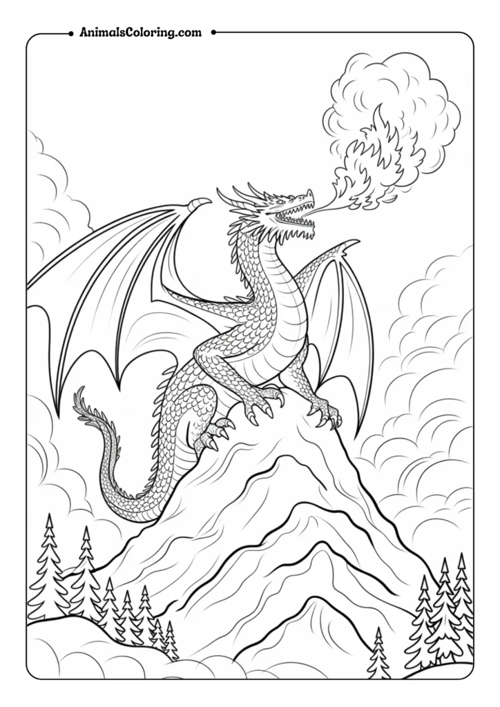 Fire-Breathing Mountain Dragon