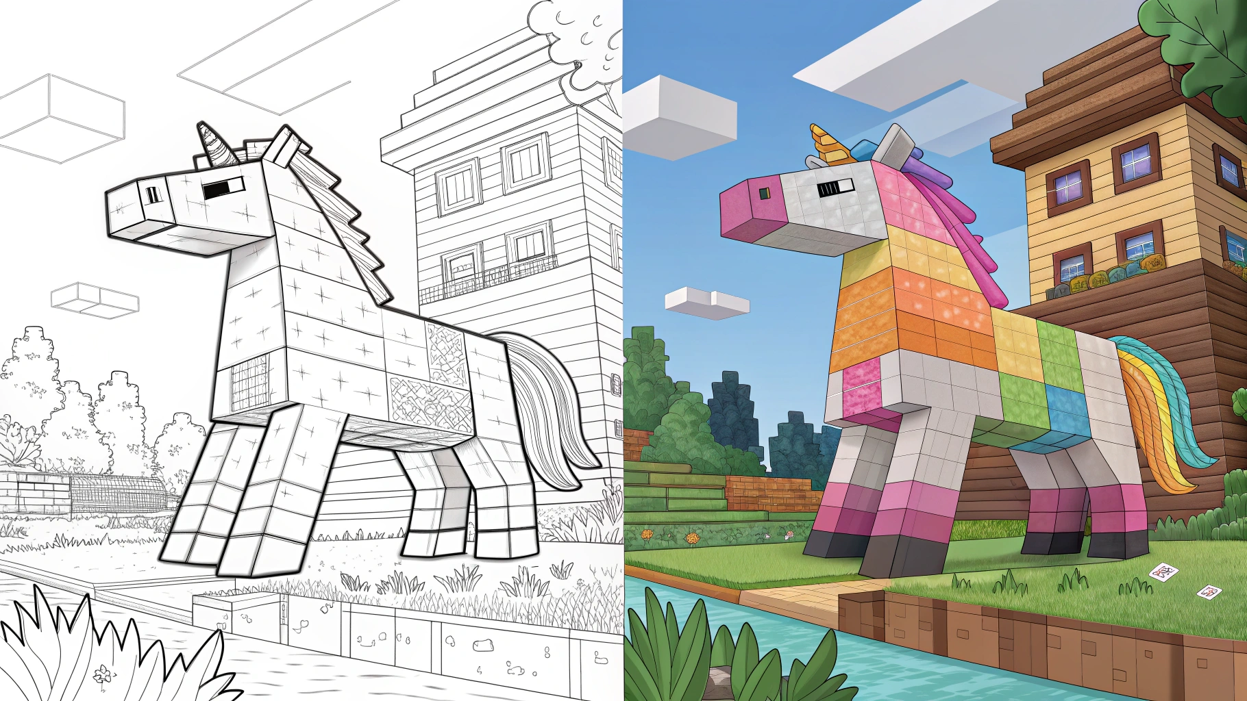 Minecraft coloring pages