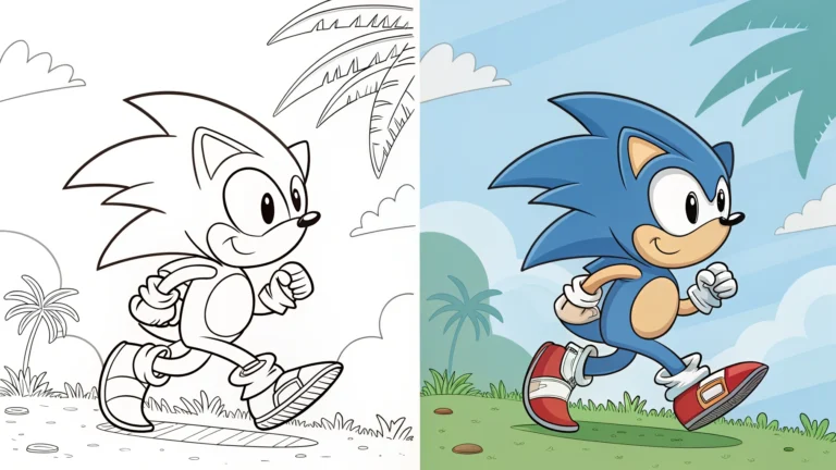 Sonic Coloring Pages